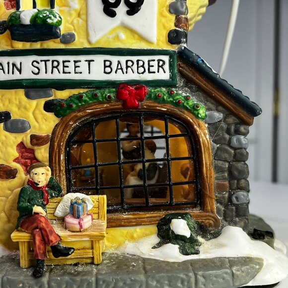 Santas Workbench Main Street Barber Christmas Village Building (Damaged) 1999 - Picture 8 of 11